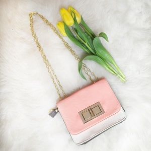 Handbags - Coral Tricolor Chain Strap Bag Handbags - Coral Tricolor Chain Strap Bag
