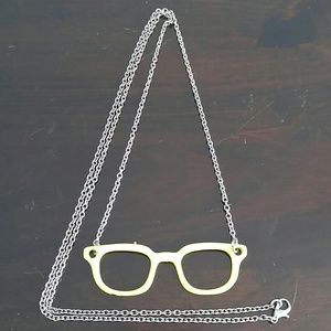 Neon yellow glasses necklace Neon yellow glasses necklace