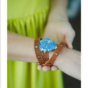 E.o. Collection Jewelry - Leather and stone bracelet E.o. Collection Jewelry - Leather and stone bracelet
