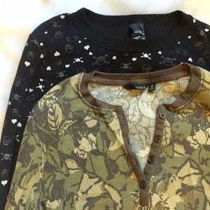 Hurley Tops - Two Hurley Thermal Shirts Hurley Tops - Two Hurley Thermal Shirts