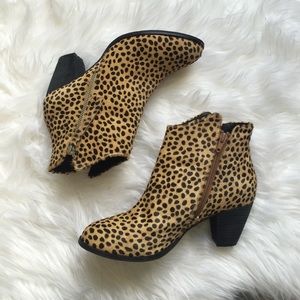 Sole Society Shoes - Justina Cheetah Dot Haircalf Booties Sole Society Shoes - Justina Cheetah Dot Haircalf Booties