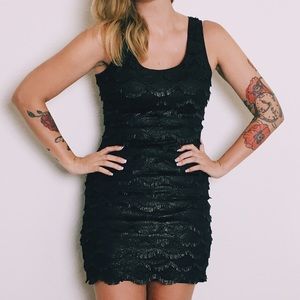 Guess Dresses & Skirts - Guess Black & Gold Fringe Mini Sleeveless Dress Guess Dresses & Skirts - Guess Black & Gold Fringe Mini Sleeveless Dress