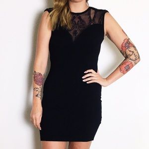 Guess Dresses & Skirts - Guess Black Sleeveless Sweater Dress with Lace Guess Dresses & Skirts - Guess Black Sleeveless Sweater Dress with Lace
