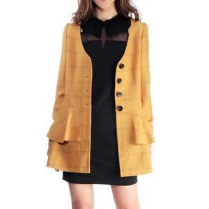 Quaint Official Jackets & Blazers - NWOT Quaint Official Yellow Plaid Coat Quaint Official Jackets & Blazers - NWOT Quaint Official Yellow Plaid Coat