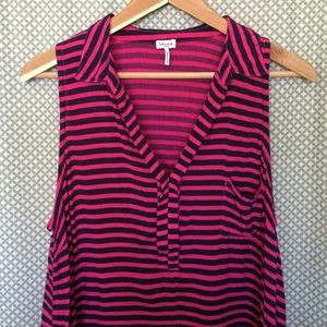 Splendid Tops - Splendid Striped Collared Tank Splendid Tops - Splendid Striped Collared Tank