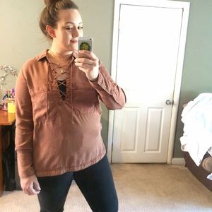 Free People Tops - Free People Lace Up Criss Cross Utility Top Free People Tops - Free People Lace Up Criss Cross Utility Top