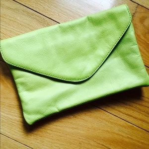 Perfect condition neon green envelope clutch Perfect condition neon green envelope clutch