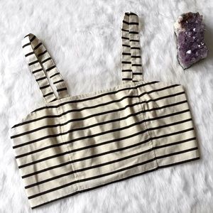 Urban Outfitters Tops - Ecoté Black and Cream Striped Crop Top Urban Outfitters Tops - Ecoté Black and Cream Striped Crop Top