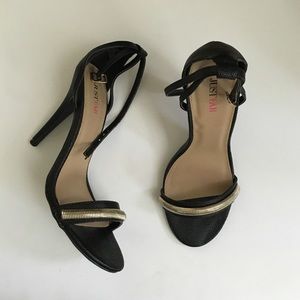 JustFab Shoes - Black Ankle Strap Heels JustFab Shoes - Black Ankle Strap Heels