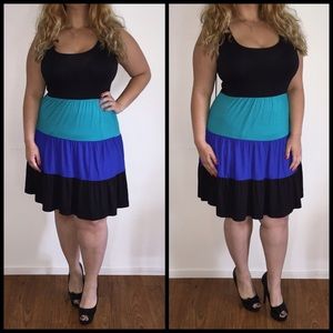 Dresses & Skirts - Blue & Black Skater Dress* Dresses & Skirts - Blue & Black Skater Dress*