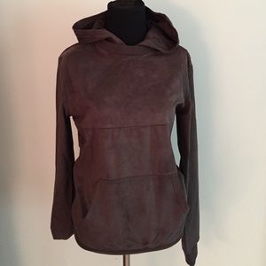 Zara Tops - Zara Suede-like Hooded Sweatshirt Zara Tops - Zara Suede-like Hooded Sweatshirt
