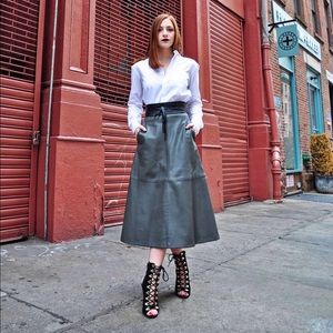 Mango Dresses & Skirts - Mango Faux Leather Midi Skirt Mango Dresses & Skirts - Mango Faux Leather Midi Skirt
