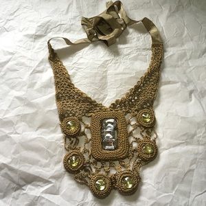 ο ON SALE ο Bohemian Crocheted Bib Necklace ο ON SALE ο Bohemian Crocheted Bib Necklace