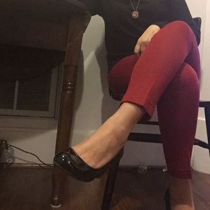 Red/black houndstooth Topshop pants Red/black houndstooth Topshop pants