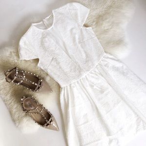 Nasty Gal Dresses & Skirts - Nasty Gal White Mesh Panel Skater Dress Nasty Gal Dresses & Skirts - Nasty Gal White Mesh Panel Skater Dress