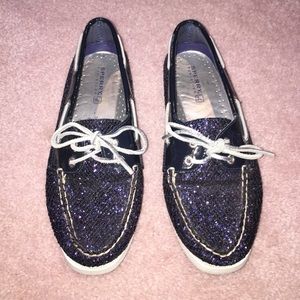 Sperry Top-sider navy sparkly shoes Sperry Top-sider navy sparkly shoes