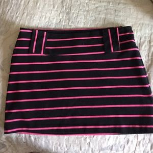 Betsey Johnson pink and black striped skirt Betsey Johnson pink and black striped skirt