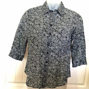 Coldwater Creek Tops - Coldwater Creek No Iron 3/4 Sleeves Paisley Blouse Coldwater Creek Tops - Coldwater Creek No Iron 3/4 Sleeves Paisley Blouse