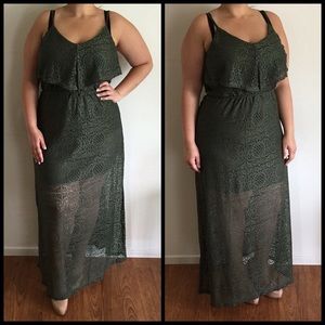 Dresses & Skirts - Military Green Lace Maxi* Dresses & Skirts - Military Green Lace Maxi*
