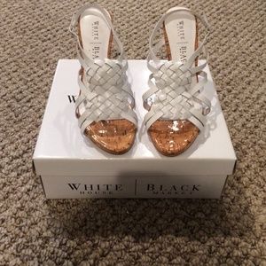 White House black market white strappy sandals White House black market white strappy sandals
