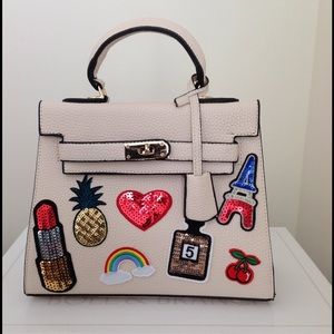 Handbags - Appliqué/Patch Sequin Top Handle/Crossbody Tote Handbags - Appliqué/Patch Sequin Top Handle/Crossbody Tote