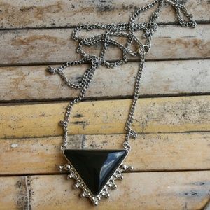 Black Triangle Statement Necklace Black Triangle Statement Necklace