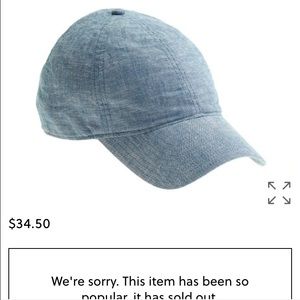 J. Crew Accessories - Jcrew Chambray Baseball Cap J. Crew Accessories - Jcrew Chambray Baseball Cap