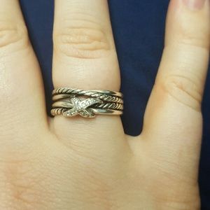 David Yurman Diamond X Crossover ring David Yurman Diamond X Crossover ring