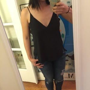 Zara Tops - Black faux suede tank top Zara Tops - Black faux suede tank top