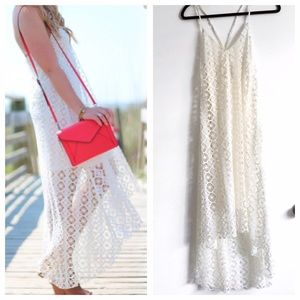 Dresses & Skirts - SALE 🎉 Off White Lace/Crochet Hi-Low Summer Dress Dresses & Skirts - SALE 🎉 Off White Lace/Crochet Hi-Low Summer Dress