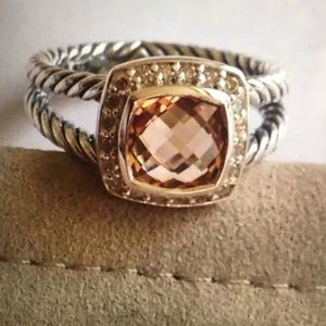 David Yurman 7mm Morganite Albion Ring sz7 David Yurman 7mm Morganite Albion Ring sz7