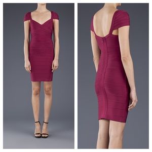Herve Leger Hanson Maroon Bandage Herve Leger Hanson Maroon Bandage