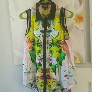 Prabal Gurung floral tank blouse Prabal Gurung floral tank blouse