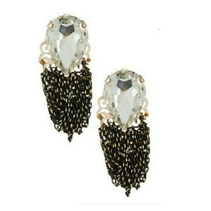 14th & union Jewelry - Twisted Chain Drape Teardrop earrings 14th & union Jewelry - Twisted Chain Drape Teardrop earrings