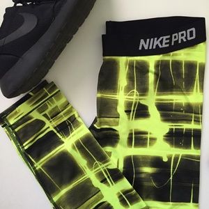 Nike Pants - Nike Pro Neon/Black Pants XL Nike Pants - Nike Pro Neon/Black Pants XL