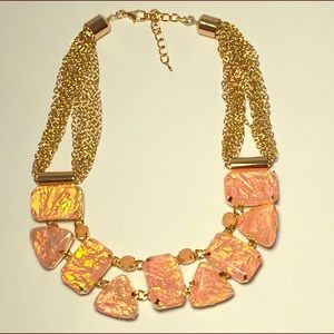 New Fashion Statement Necklace in Peach New Fashion Statement Necklace in Peach