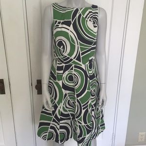 Merona green, white, and blue professional dress Merona green, white, and blue professional dress