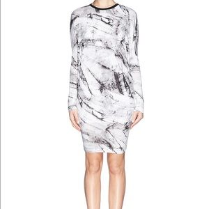 Helmut Lang "Terrene" Marble Print Batwing Dress S Helmut Lang "Terrene" Marble Print Batwing Dress S
