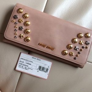 Miu Miu Handbags - Authentic Miu Miu studded wallet Miu Miu Handbags - Authentic Miu Miu studded wallet