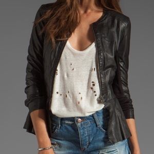 Muubaa Jackets & Blazers - Peplum leather jacket w/ zippers Muubaa Jackets & Blazers - Peplum leather jacket w/ zippers