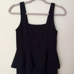 Alice + Olivia Black Peplum Dress (size 0) Alice + Olivia Black Peplum Dress (size 0)