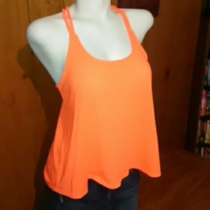 Bright orange high-low racerback tank Bright orange high-low racerback tank