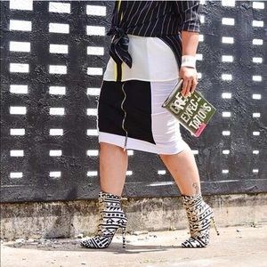 Shoes - B&W Tribal Print Booties Shoes - B&W Tribal Print Booties