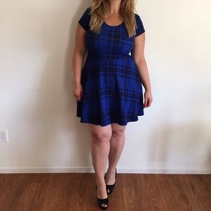 Dresses & Skirts - Blue & Black Plaid Dress* Dresses & Skirts - Blue & Black Plaid Dress*