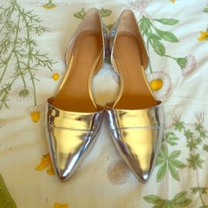 J. Crew Factory Shoes - J. Crew Factory Silver D'Orsay Flats J. Crew Factory Shoes - J. Crew Factory Silver D'Orsay Flats