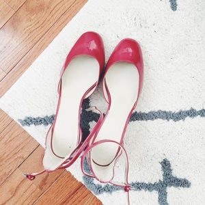 Zara red ankle strap shoes Zara red ankle strap shoes