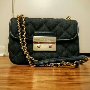 MK Sloan Small Denim Shoulder Bag MK Sloan Small Denim Shoulder Bag