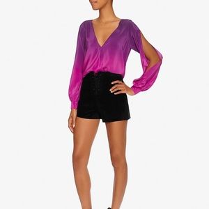 Jay Godfrey Tops - Jay Godfrey Purple Ombré Arm Slit Blouse Jay Godfrey Tops - Jay Godfrey Purple Ombré Arm Slit Blouse
