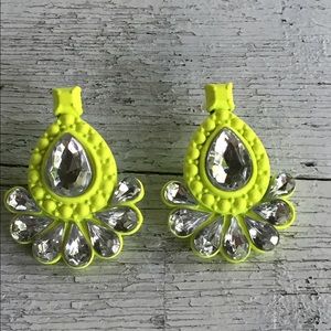 Neon Rhinestone Statement Earrings Neon Rhinestone Statement Earrings