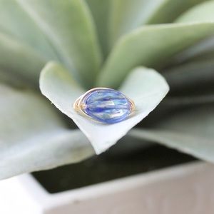 LucyMint Jewelry - Handmade Blueberry Quartz Wire Wrapped Ring LucyMint Jewelry - Handmade Blueberry Quartz Wire Wrapped Ring